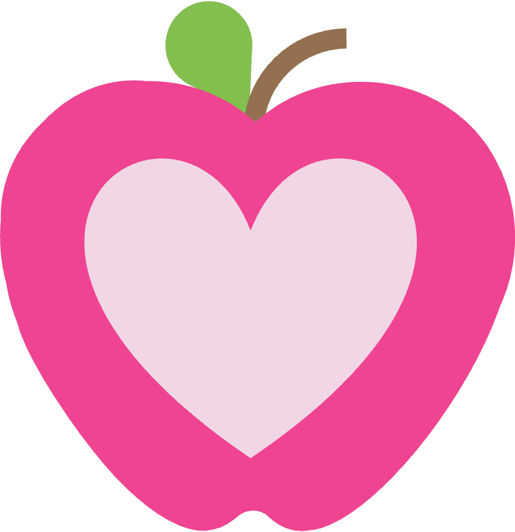 Pink Heart Apple