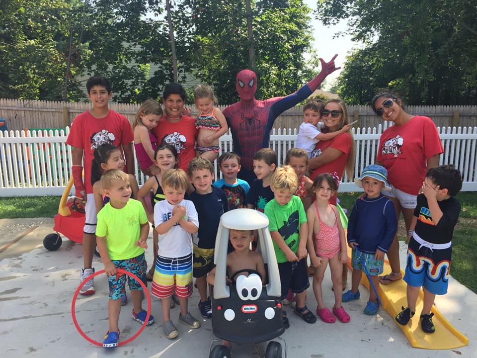 camp with spiderman